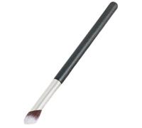 Brocha de Maquillaje Correctora para Ojeras y Cobertura Precisa | Cerdas de Fibra Sintética, Mango Ergonómico Negro, Diseño Angular, para Viaje y Aula de Maquillaje