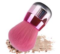 Brocha de maquillaje de cabeza ancha, aplicador de base retráctil, cepillo cosmético portátil para corrector en polvo, base de rubor, cerdas para una mezcla, herramienta de maquillaje