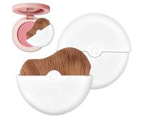Brocha De Maquillaje Facial, Herramienta De Cerdas, Cosmético Con Cubierta Protectora, Brocha De Viaje Con Diseño Compacto, Categoría De Belleza De 2,44x2,44x0,71 Pulgadas, Aplicador Profesiona