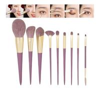 Brocha de maquillaje | Juego de 9 piezas de aplicadores faciales de belleza y antideslizantes - Brochas para Cejas, Labios, Pestañas y Sombras - para Mujeres, Aplicación en Piel, Labios, Cejas y Pesta