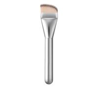 Brocha de maquillaje plana compacta para una cobertura elegante y agradable a la piel, de fibras sintéticas, para mujeres y niñas