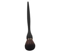 Brocha de maquillaje profesional para colorete, brocha para polvo de fibra sintética suave para mujer, herramienta cosmética portátil para viaje en casa (Negra)