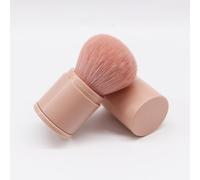 Brocha de maquillaje retráctil práctica, accesorios de herramientas de maquillaje, sombra de ojos, rubor en polvo suelto grande, 1 ud. (Size : Pink)