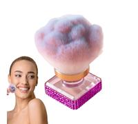 Brocha de rubor para mejillas, brocha de maquillaje para polvo libre, herramienta de maquillaje ergonómica para contorno, iluminación y limpieza de uñas