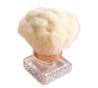 Brocha de rubor para mejillas, brocha de maquillaje para polvo libre, herramienta de maquillaje ergonómica para contorno, iluminación y limpieza de uñas