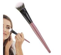 Brocha De Rubor Para Mejillas Difuminador y Mezclador Cosmético Portátil | Brocha Aplicadora de Polvos Fijadores y Translúcidos Mujer Niña Colorete Mejilla Polvo Contorno Bronceado