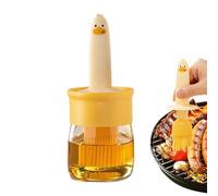 Brocha de silicona para hornear, dispensador de aceite con pincel, dispensador de aceite de pato dulce de 200 ml, dispensador de aceite comestible portátil para miel, salsas, parrillas, hornear