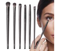 Brocha de Sombra de Ojos 6 Piezas De Herramientas Cosmeticas Sinteticas | Set De Brochas De Maquillaje Para Sombras Para Viajes Playa Boda Damas Chicas Novia Herma
