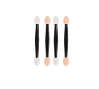 Brocha de sombra de ojos de doble cara, 30 piezas, portátil, con punta de esponja, ovalada, aplicador de maquillaje, herramientas para mayor durabilidad y atracción de sombra de ojos