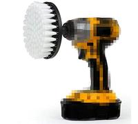 Brocha de taladro de 12,7 cm, cerdas suaves, color blanco, eje de cambio rápido