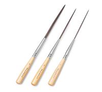 Brocha extra larga - 3 pinceles de pintura de pelo de buey para rellenar esquinas, marcar, bordes y diseñar bordes | ideal para acuarela, acrílico y aceite
