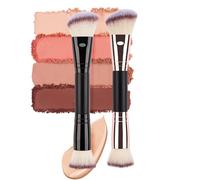 Brocha facial de maquillaje, aplicador de polvo de base, brocha versátil para mezclar sombra de ojos, herramienta correctora de cerdas suaves para una cobertura, contorno y aplicación de