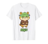 Brocha Hamster Frankenstein Halloween Camiseta gráfica económica, Hombre, Blanco, S