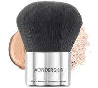 Brocha Kabuki Wonderskin - Brocha redonda para bronceador, rostro y cuerpo - Cerdas ultrasuaves para maquillaje líquido, compacto, suelto o polvo fijador