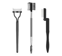Brocha para cejas, separador de pestañas y peine para cejas, cepillo de bobinas de pestañas, 3 piezas, herramientas de maquillaje para eliminar el rímel de grumos