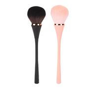 Brocha para colorete en polvo suelto, juego de brochas de maquillaje de pelo suave profesional, mango ergonómico de fibra sintética de 2 uds para uso doméstico y viajes