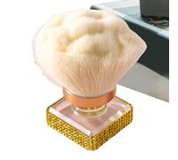 Brocha para polvo de fijación, cepillo para polvo de uñas, herramienta de maquillaje de cerdas suaves de 2.75 x 1.57 pulgadas, contorno multiuso, resaltando la limpieza de uñas para manicura y