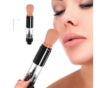 Brocha para polvo de relieve, nailon ABS, 14,5 x 3,5 cm, cepillo aplicador de spray de viaje, brochas de maquillaje recargables para color, resaltado, contorno, rubor y polvos sueltos, diseño fácil de