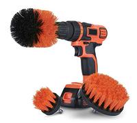 Brocha para taladro, eje de cambio rápido, resistente, para exteriores, cerdas rígidas, kit de cepillo para fregar HUAWELL