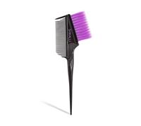 Brocha para teñir el cabello, herramienta para teñir el cabello, aplicador de tinte para el cabello, aplicador de coloración para mujeres, uso en salón, hogar, teñido de bricolaje (S, negro y morado)