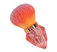 Brocha profesional para coleccionista de uñas con cerdas suaves, mango en forma de cristal, removedor de polvo, cepillo de maquillaje