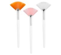 Brochas abanico maquillaje,3 unidades,15cm,brocha mascarilla,rostro suave,aplicador ácido,brochas belleza,mujer niña,accesorios make up