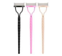 Brochas cosméticas, peine de pestañas, separador portátil, cepillo de precisión para pestañas sin grumos, dientes de acero profesional, diseño ergonómico, fácil 3#