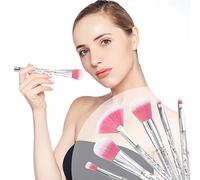 Brochas de Maquillaje 7 Piezas de HyAdierTech, Cerdas de Fibra Sintética Suaves y sin Crueldad, Detalle de Oro Rosa, Elegante de Bolsa de Almacenamiento de PV Incluido, Chispeante & Bling (Type 1) (C)
