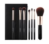 Brochas De Maquillaje Juego De 7 Brochas De Maquillaje, Brochas For Contorno Facial, Incluye Una Bolsa For Guardarlas Fácilmente Pinceles Maquillaje(Pink)