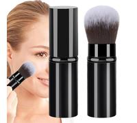 Brochas de maquillaje, pequeñas brochas telescópicas, y portátiles, para rubor de viaje, polvo bronceador, protector solar y crema facial, herramienta de belleza compacta para retoques sobre la