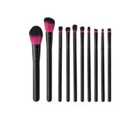 Brochas De Maquillaje Profesional Juego De 10 Brochas Maquillaje Color Negro For Corrector, Sombras Ojos Y Otras Suaves Pinceles