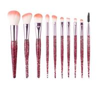 Brochas De Maquillaje Profesional Juego De 10 Brochas Maquillaje For Base, Sombra Ojos, Cejas, Rubor Y Corrector Suaves Pinceles(Rot)