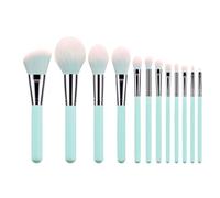 Brochas De Maquillaje Profesional Juego De 12 Brochas Maquillaje For Rubor, Contorno, Base, Corrector, Sombra Ojos, Brocha Suaves Pinceles(Grün)
