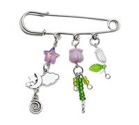 Broche acrílico con dije de estrella y rosas, decoración de tendencia para mochilas, bolsos, trajes, abrigos, varias ocasiones, talla única, como se describe