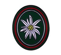 Broche alemán Edelweiss, insignia de la montaña Edelweiss Insignia Denim Collar Broche Pins Joyería Festival Regalo de Cumpleaños, Metal