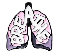 Broche anatómico de costilla con flor de corazón, Klein, Metal no precioso