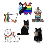 Broche Arcoiris, 6 Piezas Broche Orgullo Gay, Lgbt Pin, Lgbt Accesorios, pin de Insignia, Gay Pride/Orgullo LGBT, para Ropa Mujer/Mochilas/Jerseys/Trajes/Bufandas