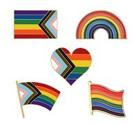 Broche Arcoiris Hillylolly 5 Piezas Pin Orgullo Gay, Pin Arcoiris, Pin Lgbt, Lgbt Pin, Gay Pride, Lgbt Accesorios, Pins para Ropa Mujer, Pines para Mochilas, Jerseys, Trajes (Mixto 5 piezas)