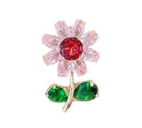 Broche artesanal de girasoles con pétalos detallados, accesorio de moda para sombreros, bolsas y atuendos, respetuoso con la piel, pin de girasol, talla única, como se describe