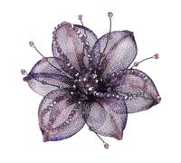 Broche artístico con apliques de cristal para falda de noche, ropa, cuello con cuentas, broche de tela colorida
