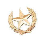Broche artístico con símbolo de cosecha, estrella de metal, emblema de trigo, decoración elegante, broche para ropa y bolsos, insignia vintage moderna, L, como se describe