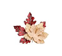 Broche artístico de aleación de arce rojo chino con diseño de animal japonés, regalo de moda, pieza de arce, Medio, como se describe
