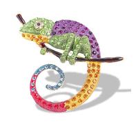 Broche artístico de animal Broche Diseño de aleación Pin de solapa con detalle intrincado 4 colores Opcional Decoración de pecho usable de animal colorido