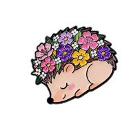 Broche artístico de animales con flores armoniosas para trajes elegantes en negocios diarios y ocasiones especiales, pin floral de animales, Medio, como se describe