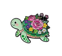 Broche artístico de animales con flores armoniosas para trajes elegantes en negocios diarios y ocasiones especiales, broche floral de animales, Medio, como se describe