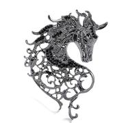 Broche Artístico De Caballo De Metal Detalle Hecho a Mano Pin De Ramillete Uso Diario Mejora De Atuendo Pin De Aleación Elegante Joyería