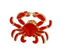 Broche artístico de criatura marina de aleación, broche de solapa de langosta y crustáceos para chaquetas, blusas, sombreros, decoración junto al mar, One Size, como se describe