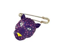 Broche artístico de leopardo esmaltado de aleación de gran tamaño, accesorios llamativos para chaquetas, abrigos, bolsos, decoración de moda, accesorio de moda para mujer, Medio, como se describe