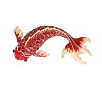 Broche artístico de pez rojo, joyería pequeña para mujeres que buscan añadir elegancia e individualidad a sus atuendos, broche de aleación