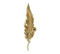 Broche artístico de plumas de metal duradero, unisex, excelente para fiestas, bodas, todos los días, adición artesanal de plumón, talla única, como se describe